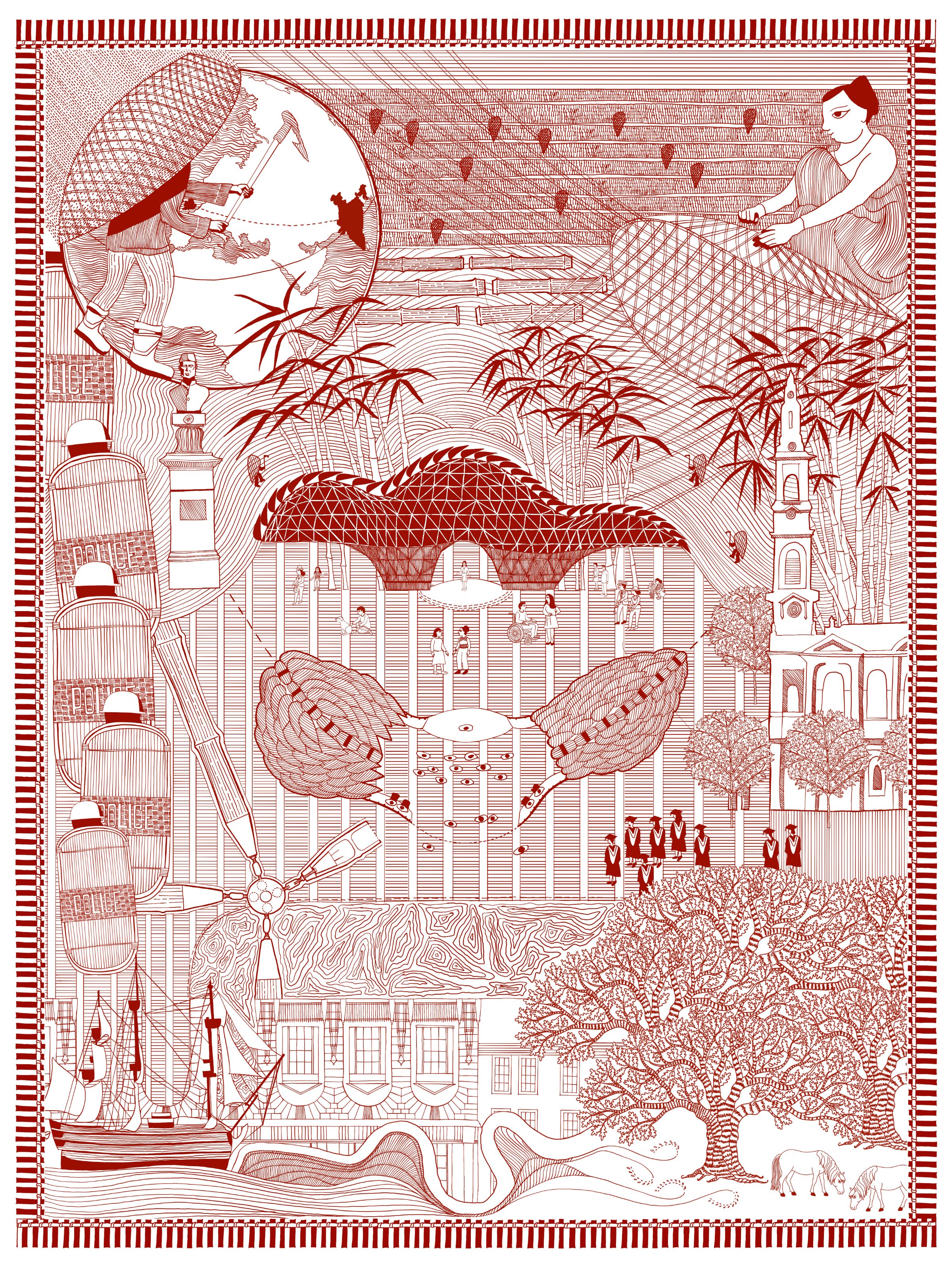 The Pangolin Shield presentation drawing by Studio Saar
